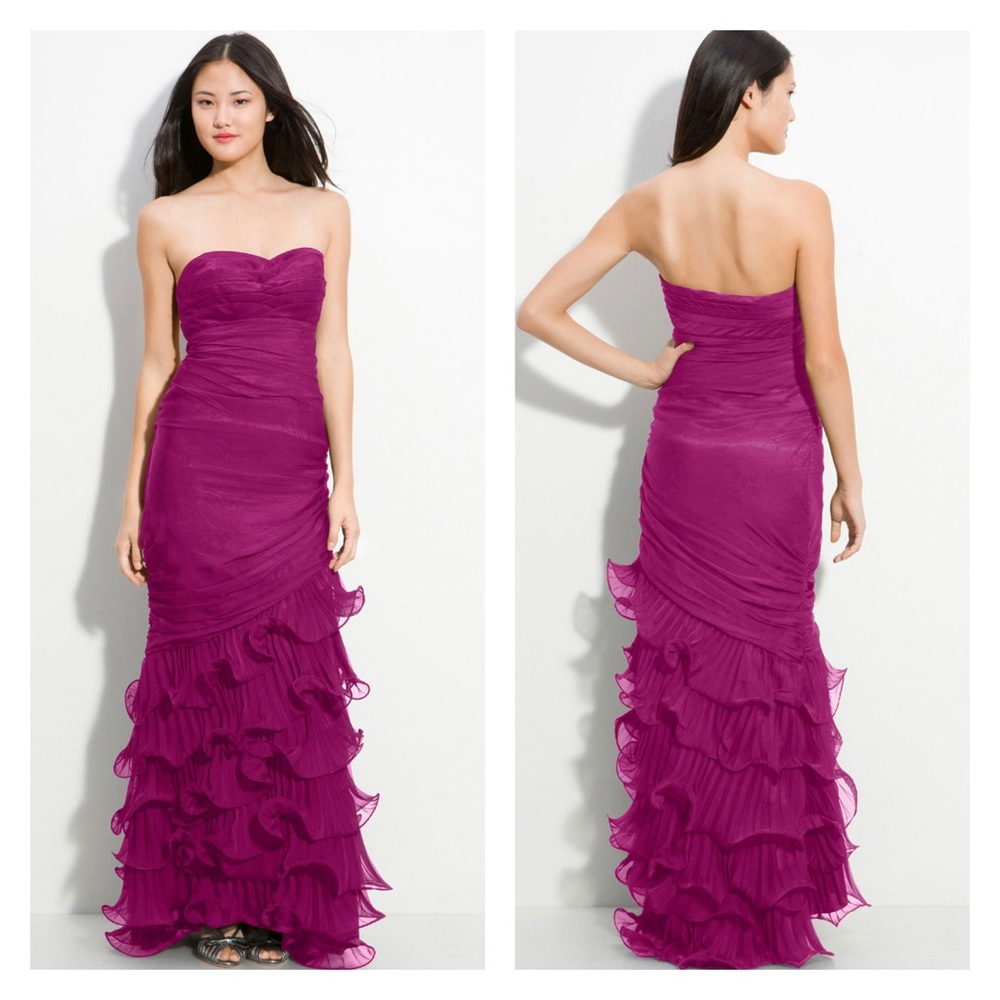 Magenta Dahlia MacPhee Chiffon Gown (Nordstrom)